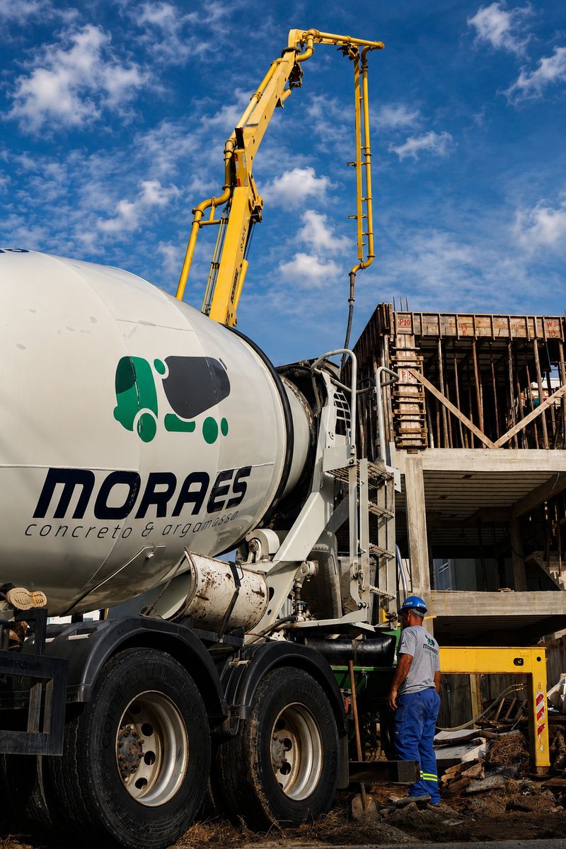 Betoneira Moraes em obra comercial